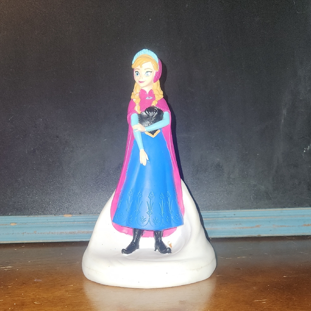 FROZEN Anna Figurine  - Blue & Pink